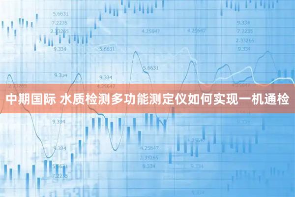 中期国际 水质检测多功能测定仪如何实现一机通检