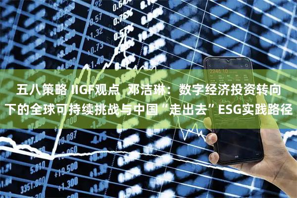 五八策略 IIGF观点  邓洁琳：数字经济投资转向下的全球可持续挑战与中国“走出去”ESG实践路径